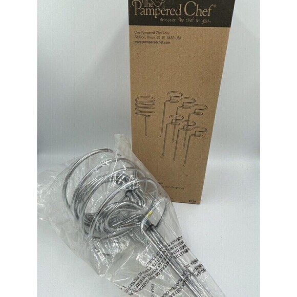 Pampered Chef Outdoor Party Sticks Can Glass Wine Bottle Drink Holder Stakes New - Picture 1 of 5